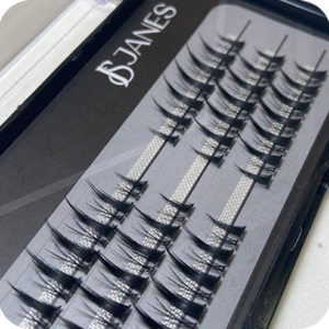Pestañas de punto fibra de seda, espiga wispy, lash janes