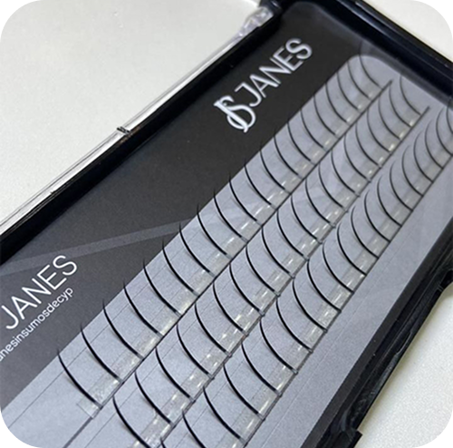 Pestañas de punto fibra de seda, espiga kylie, lash janes, curva d