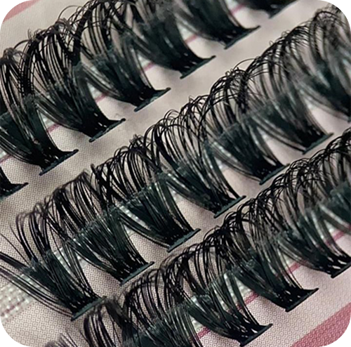 Pestañas de punto fibra de seda, lash janes 40d, curva dd