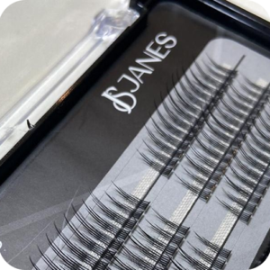 PESTAÑAS POR PUNTO FIBRA DE SEDA, ESPIGA ANIME LASH JANES, CURVA D