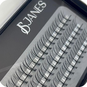 Pestañas de punto fibra de seda, lash janes natural, curva d