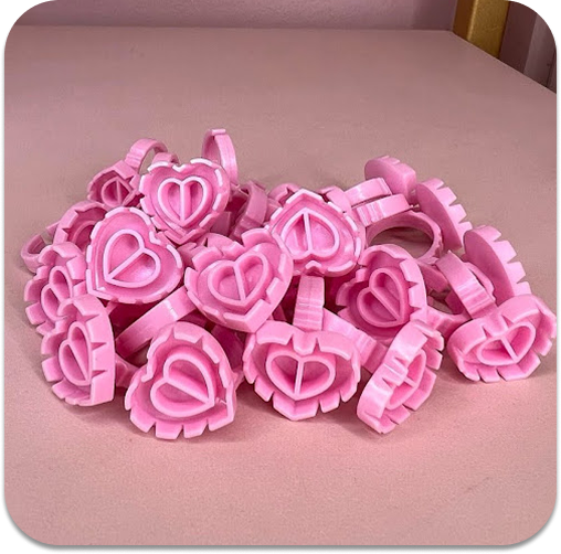 ANILLOS DE CORAZÓN VOLUMEN (100 PIEZAS) – JANES INSUMOS