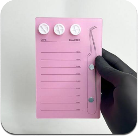 SOPORTE PARA PESTAÑAS ACRÍLICO – Base profesional de organización y aplicación