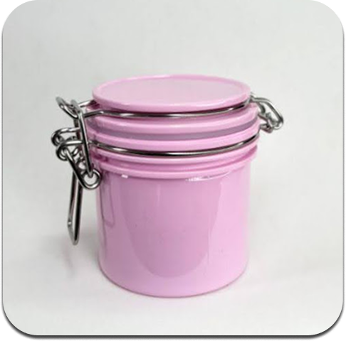 TANQUE DE CARBONO CON BROCHE “ROSA Y NEGRO” – Contenedor hermético para adhesivo de pestañas